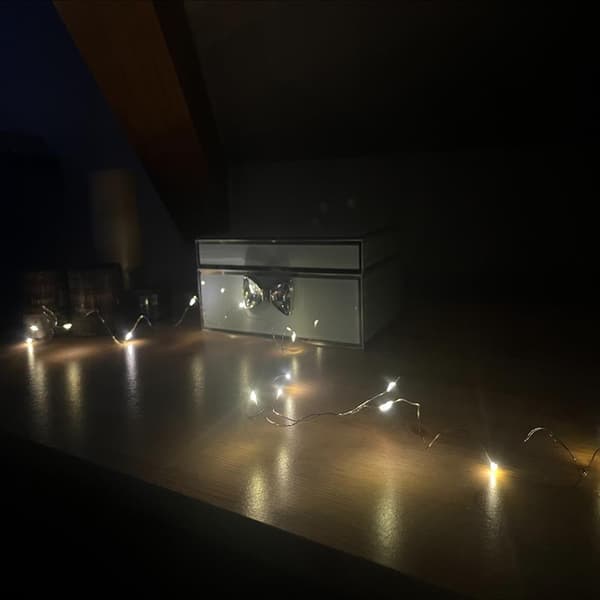 LED-TRÅD för JULDEKORATIONER BATTERIDRIVEN (50CM) röd