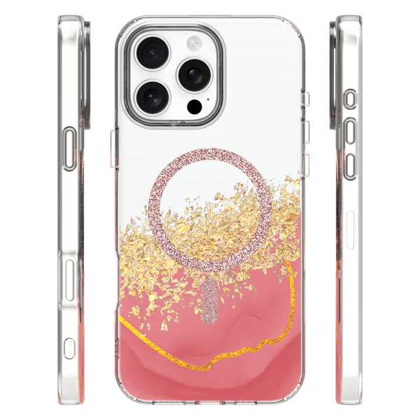 Epoxy Mag skal för iPhone 16 Pro rosa