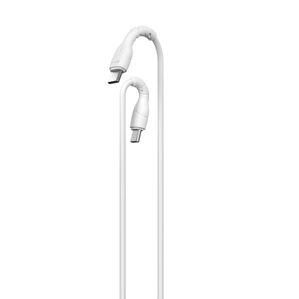 Devia-kabel Kintone EC151 USB-C - USB-C 1,0 m 3A vit