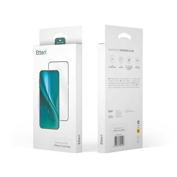Etteri härdat glas 9D för iPhone 16e / 17e