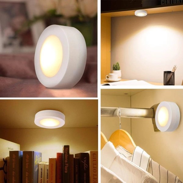 6 st LED-spotlights med fjärrkontroller