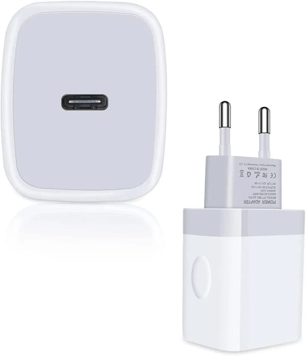 20W PD 3.0 Snabbladdare med 1 m USB-C-C kabel - EU Kontakt