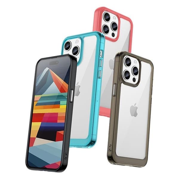 Baksilikon fodral för iPhone 15 svart