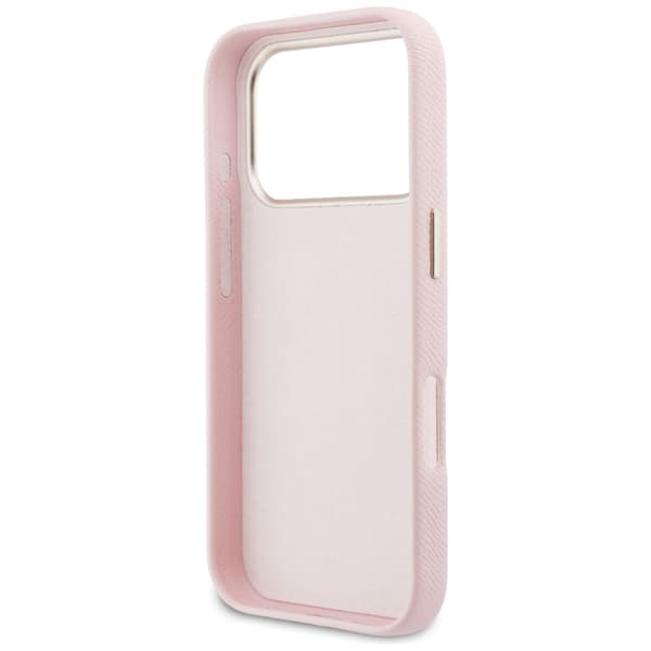Guess HC PU FW RESIN LOGO rosa fodral för iPhone 17 Pro Max