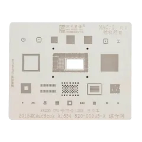 CPU-stencil för MacBook 12\" A1534 (2015) (MAC 1)