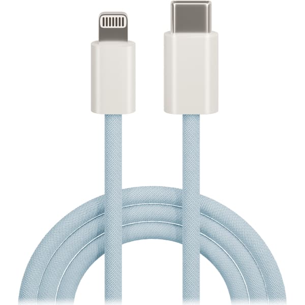 Maxlife MXUC-06 kabel USB-C - Lightning 1,0 m 20W blå nylon blå