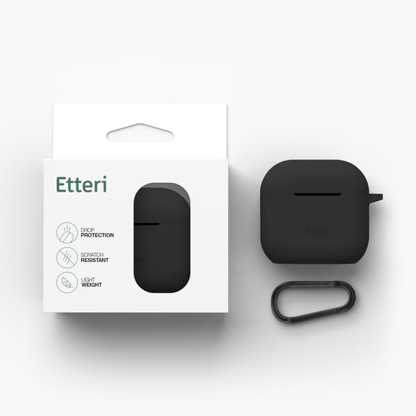 Etteri silikonfodral för AirPods 4 svart