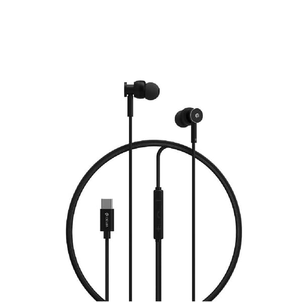 Devia trådbundna hörlurar Smart M1 Digital Metal USB-C svart svart