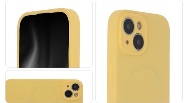 Soft Touch Mag-fodral för iPhone 15 Pro Max 6,7\" pastellgul