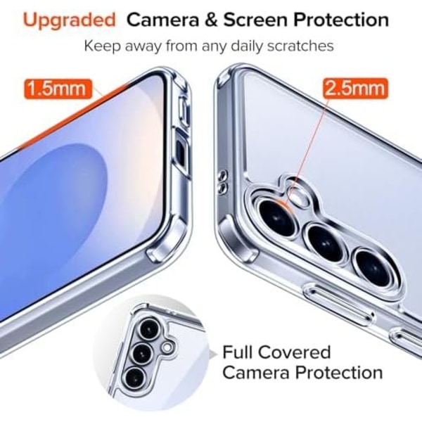 3-in-1 silkonfodral med 2 st skärmskydd för Samsung S25 plus