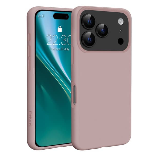 Etteri Silikon Mag-skal för iPhone 17 Pro Max / 18 Pro Max ljusrosa