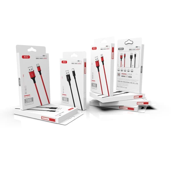 XO-kabel NB143 USB - microUSB 1,0 m 2,4A svart svart