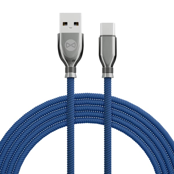 Forever Tornado-kabel USB - USB-C 1,0 m 3A marinblå blå