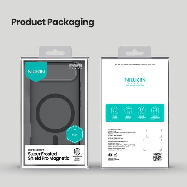NILLKIN SUPER SHIELD PRO MAGNETIC IPHONE 17 AIR, TRANSPARENT SVART