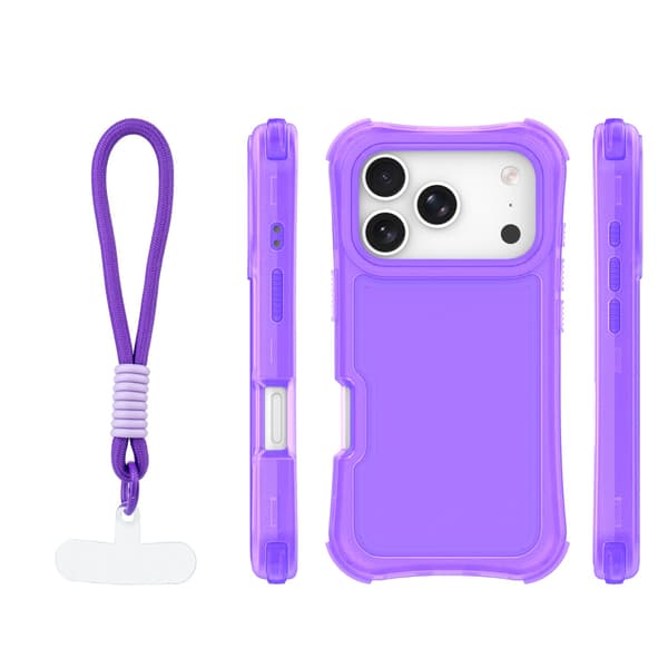 Safepop-fodral med rem för iPhone 17 Pro Max 6,9\" lila