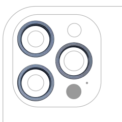 Bakre kameraram endast för iPhone 12 Pro Max (Pacific Blue) (3-delat set) blå