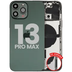 Baksida med smådelar för iPhone 13 Pro Max (amerikansk version) (begagnad OEM-del: Grade B) (Alpingrön)