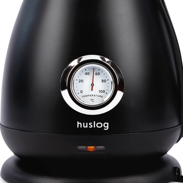 Huslog vattenkokare med termometer 1,7L AK-0932 svart