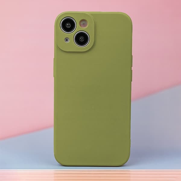 Silikonskal för iPhone 15 Plus 6,7" - Olive