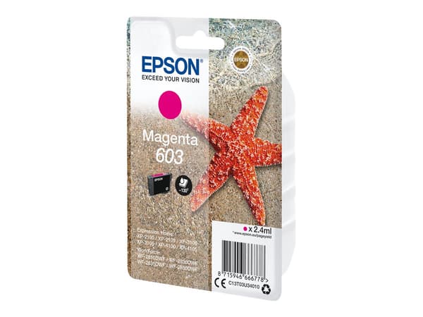 Epson 603 Magenta 130 sidor bläck C13T03U34010