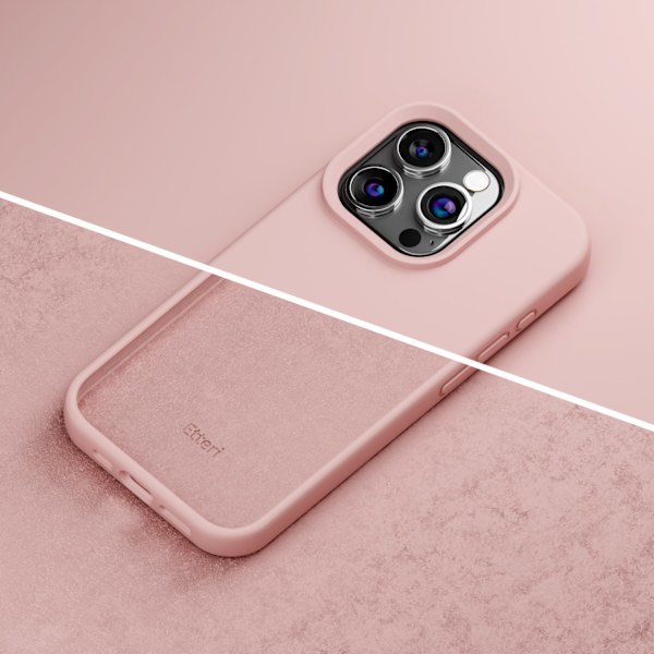 Etteri Silicone Case for iPhone 12 / 12 Pro 6.1\" Light Pink