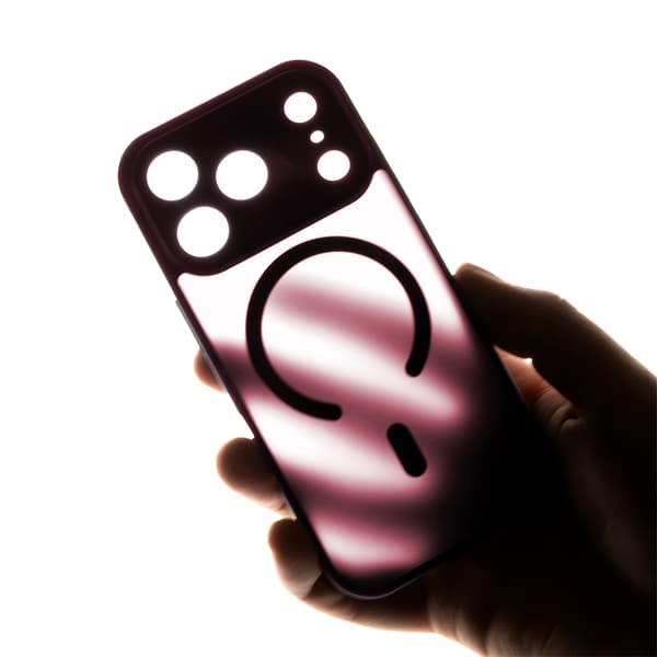 Mag Matt-fodral för iPhone 11 vinrött kameraskydd