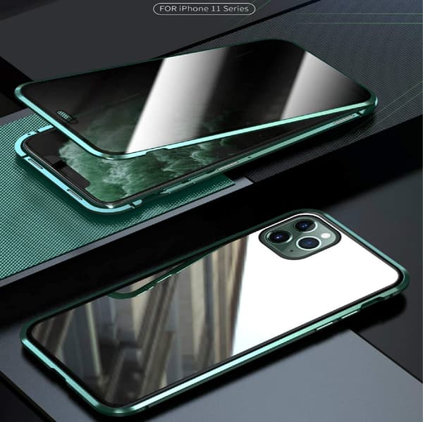 Sekretessskydd metallfodrall till iPhone 14 pro grön