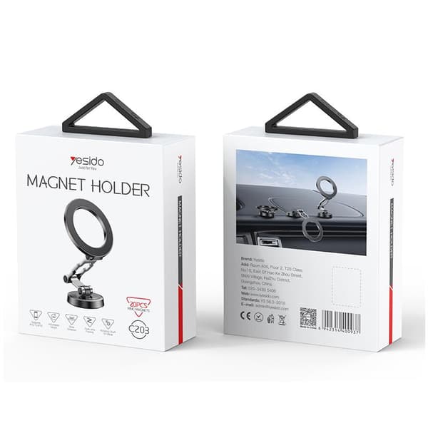 YESIDO MAGNETISK BILHÅLLARE C203 MAGSAFE SVART
