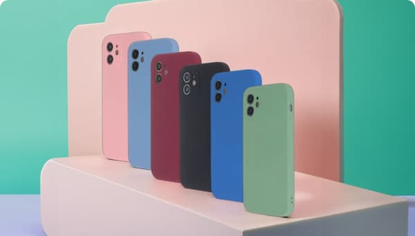 Soft Touch Mag skal för iPhone 15 Plus pastellrosa