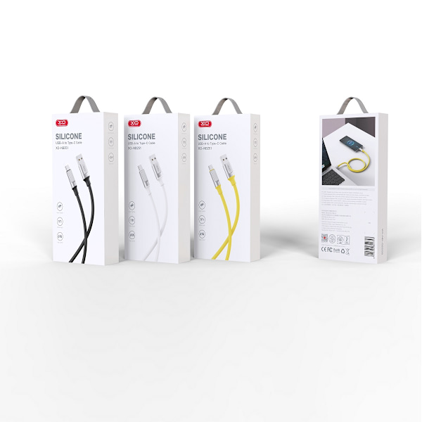 XO-kabel NB251 USB - USB-C 1,0 m 6A vit
