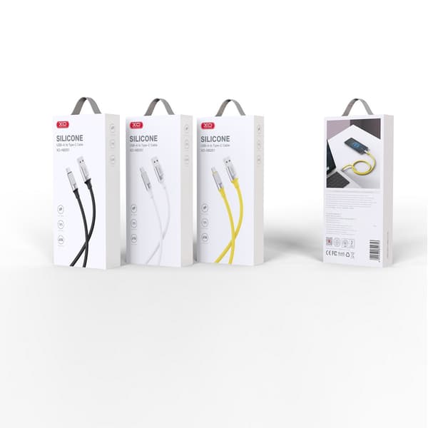XO kabel NB251 USB - USB-C 1,0 m 6A vit vit