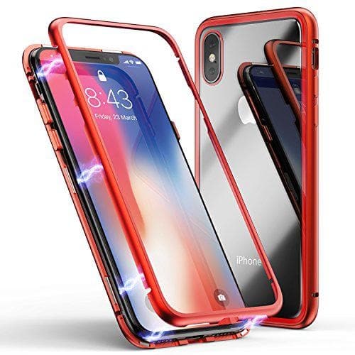 magnet fodral med härdat glas för iphone Xr guld "Gold"
"Guld"