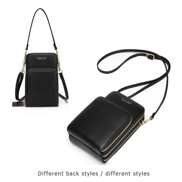 Mini Crossbody telefonväska för kvinnor grå