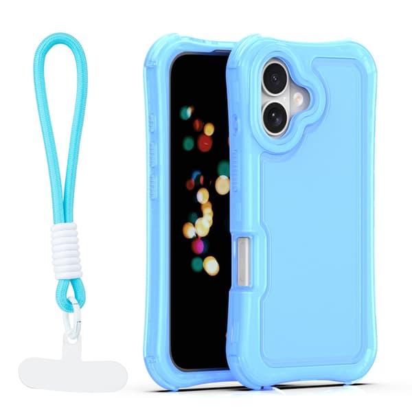 Safepop-fodral med rem för iPhone 16 6,1\" blå