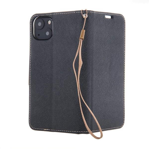 Smart Fancy etui til Samsung Galaxy A16 sort-guld black