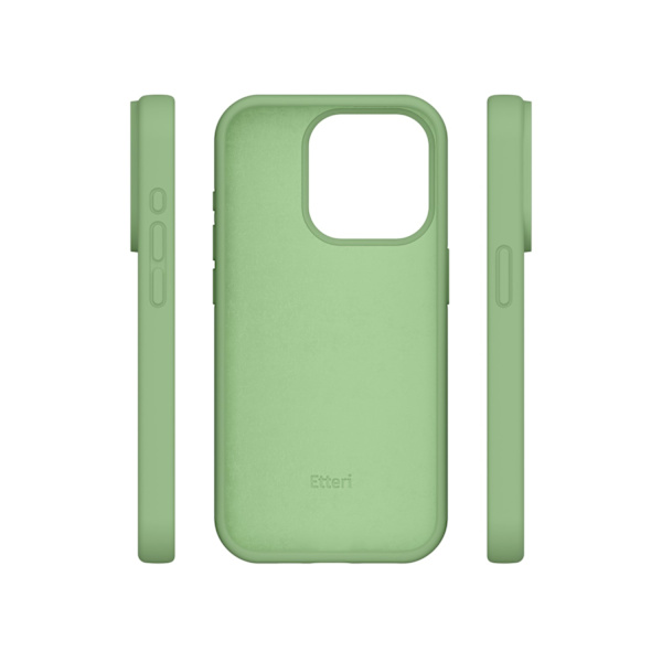 Etteri Silicone Case for iPhone 15 Pro 6.1\" Light Green