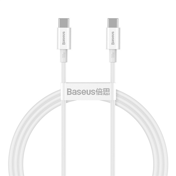 Baseus kabel Superior PD USB-C - USB-C 1,0m vit 100W
