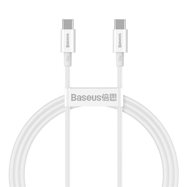 Baseus kabel Superior PD USB-C - USB-C 1,0m vit 100W vit