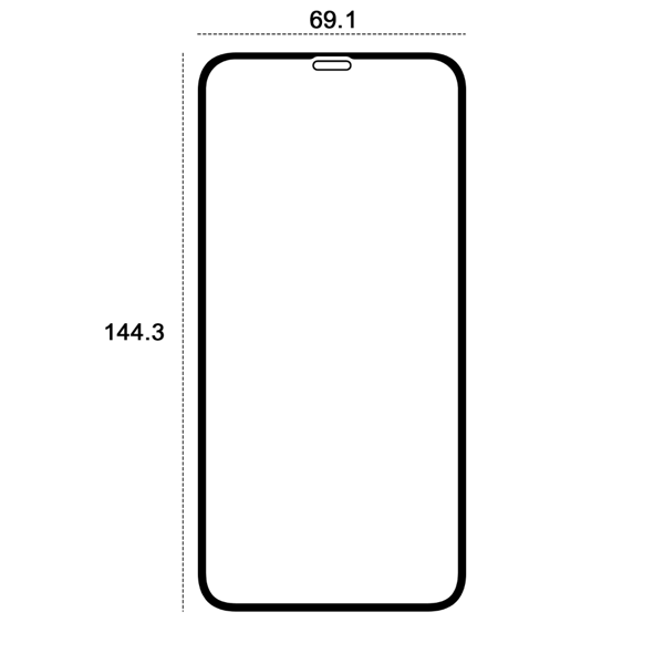 Etteri härdat glas 9D för iPhone 11 6,1\"