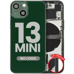 Baksida med smådelar för iPhone 13 Mini (amerikansk version) (Aftermarket Plus) (Alpingrön) grön