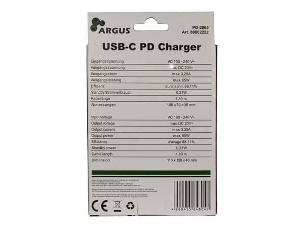 Inter-Tech PD-2065 Adapter 5 / 9 / 12 / 15 / 20V