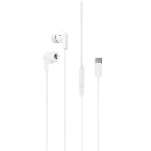XO trådbundna hörlurar EP84 USB-C vit röd