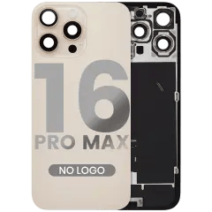 Baksida i glas med MagSafe-magnet & NFC & ficklampsflex för iPhone 16 Pro Max (ingen logotyp) (eftermarknad) (Desert Titanium)