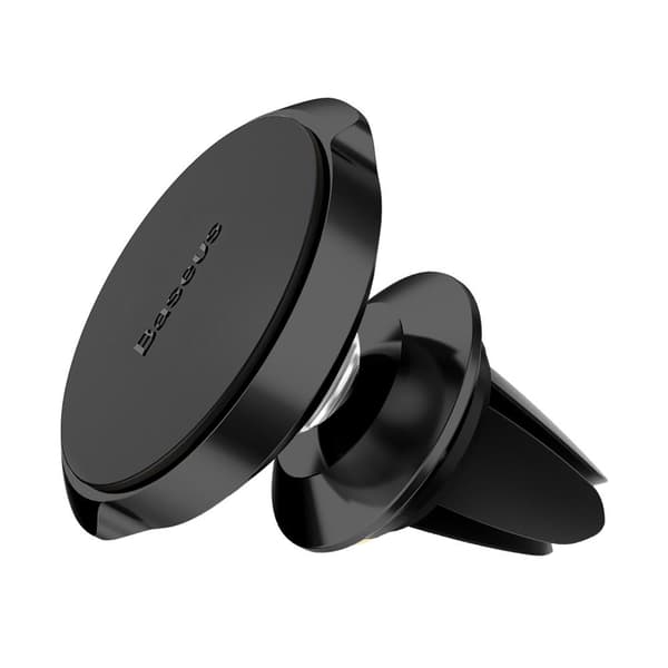 Bilhållare till ventilation för iPhone/Android - Baseus Small Ears Magnetisk, Svart, Aluminiumlegering