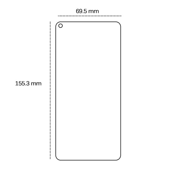 Härdat glas 2,5D för Oppo A54 5G / A74 5G / A93 5G