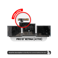 Battery (A1713) For MacBook Pro 13" A1708 (2016-2017)