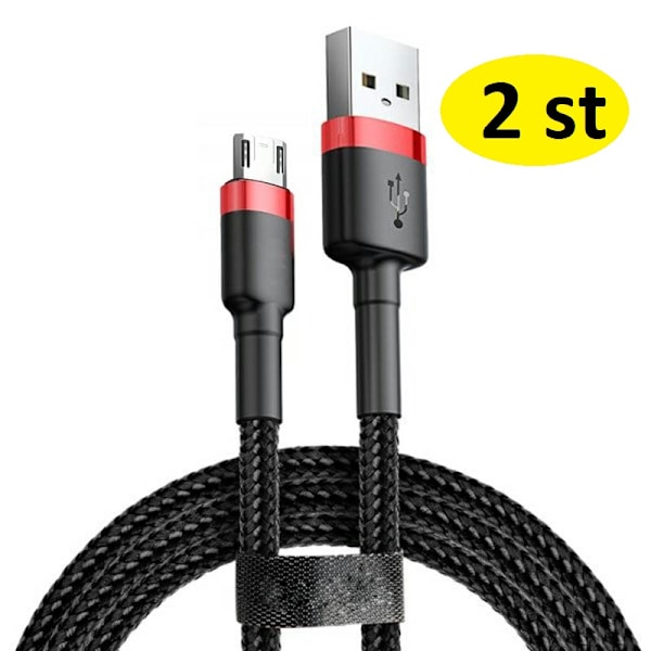 2 st 1m super fina kablar micro-usb