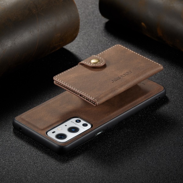 JEEHOOD 3i1vikbar plånboksfodral till iphone 13 mini|brun brun