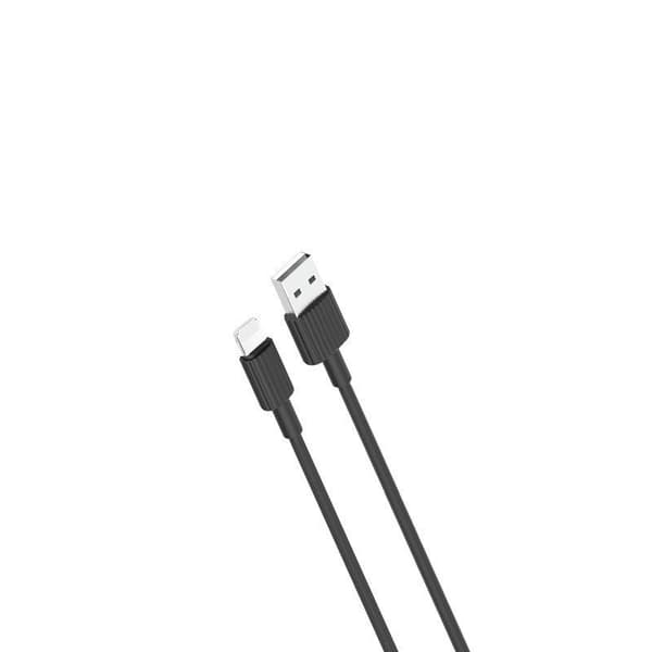 XO® 1 m Hållbar Lightning-laddare för iPhone – Svart svart