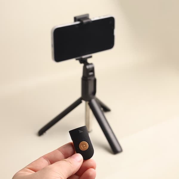 Maxlife Bluetooth selfiepinne stativ MXST-100 svart svart
